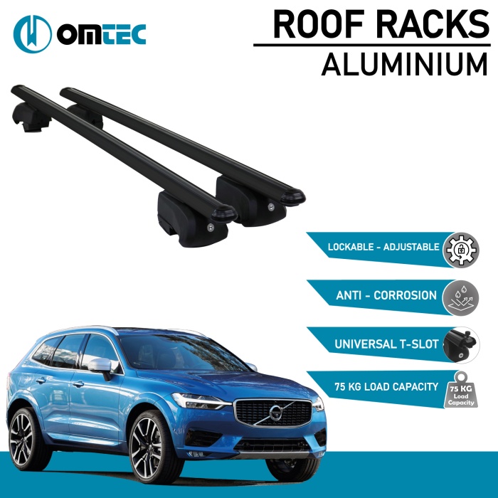 Bare Transversale Volvo Xc60 [2017 ->] Omtec Aluminiu - Negru - imagine 2