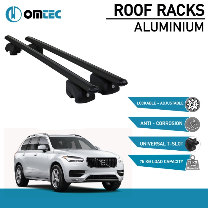 Bare Transversale Volvo Xc90 [2015 ->] Omtec Aluminiu - Negru - imagine 2