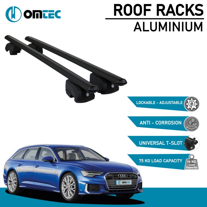Bare Transversale Audi A6 [2018 ->] Omtec Aluminiu - Negru - imagine 2
