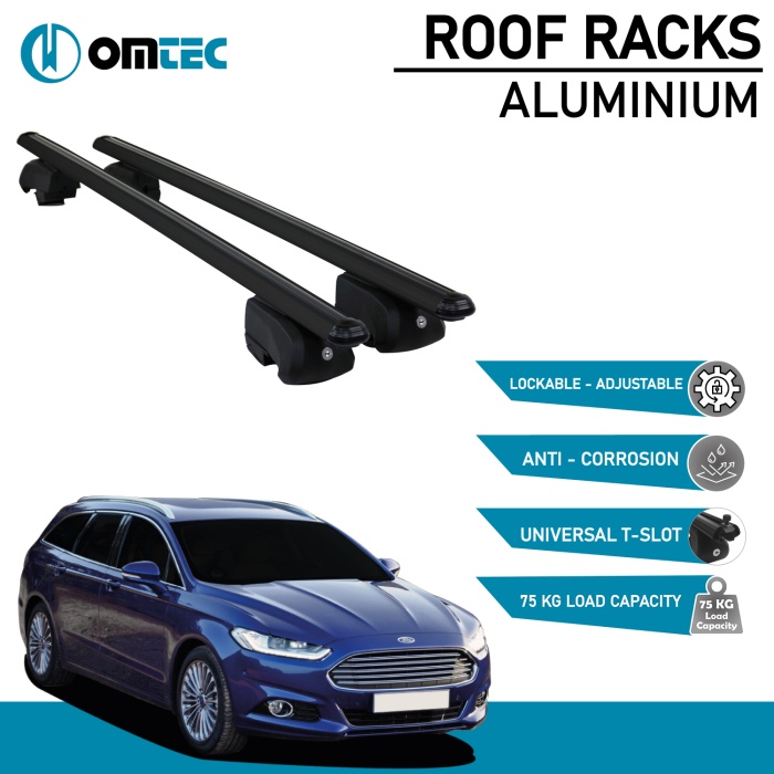 Bare Transversale Ford Mondeo [2014 ->] Omtec Aluminiu - Negru - imagine 2