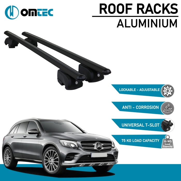 Bare Transversale Mercedes Glc [2015 ->] Omtec Aluminiu - Negru - imagine 2