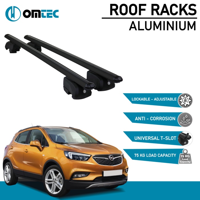 Bare Transversale Opel Mokka [2016-2020] Omtec Aluminiu - Negru - imagine 2
