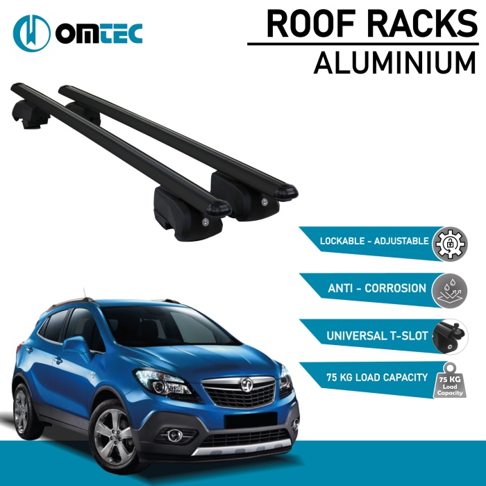 Bare Transversale Opel Mokka [2012-2016] Omtec Aluminiu - Negru - imagine 2