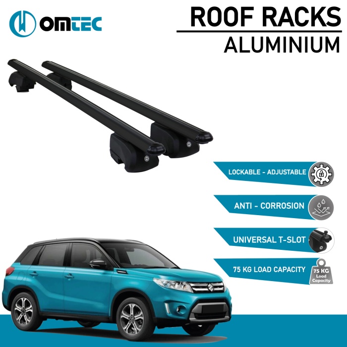 Bare Transversale Suzuki Vitara [2015 ->] Omtec Aluminiu - Negru - imagine 2