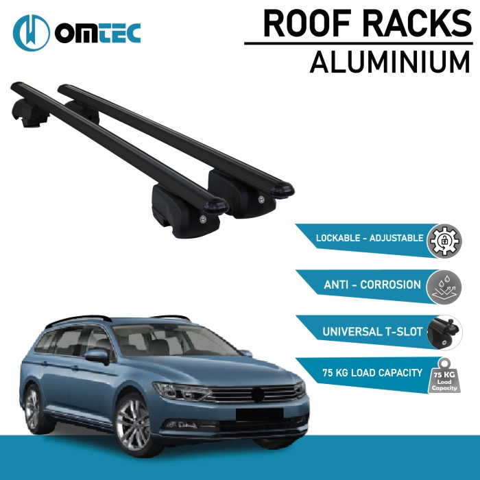 Bare Transversale Volkswagen Passat [2015-2019] Omtec Aluminiu - Negru - imagine 2