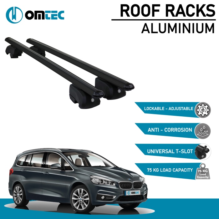 Bare Transversale Bmw 2 Series Gran Tourer [2015 ->] Omtec Aluminiu - Negru - imagine 2