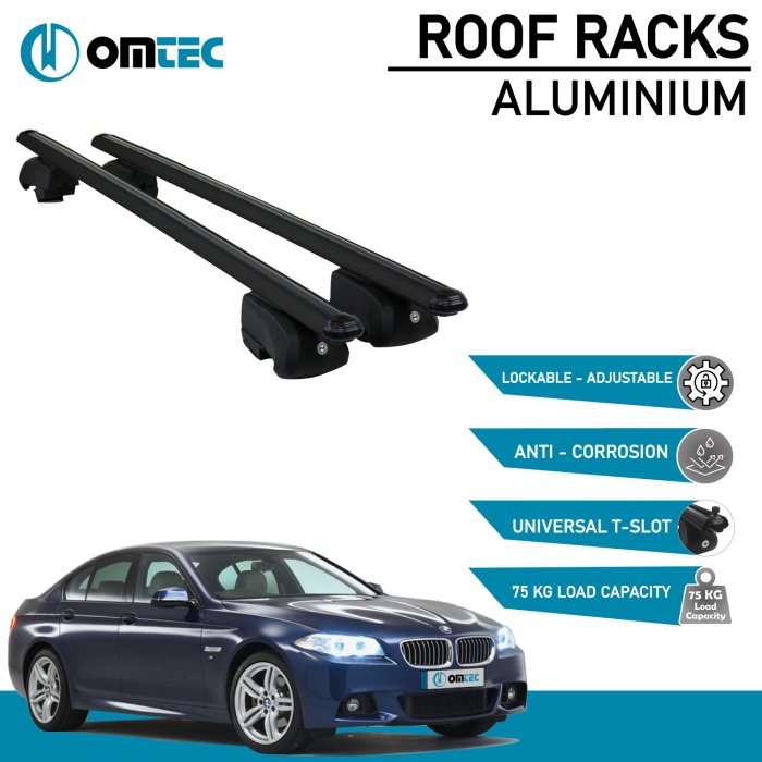 Bare Transversale Bmw 5 Series [2010-2017] Omtec Aluminiu - Negru - imagine 2