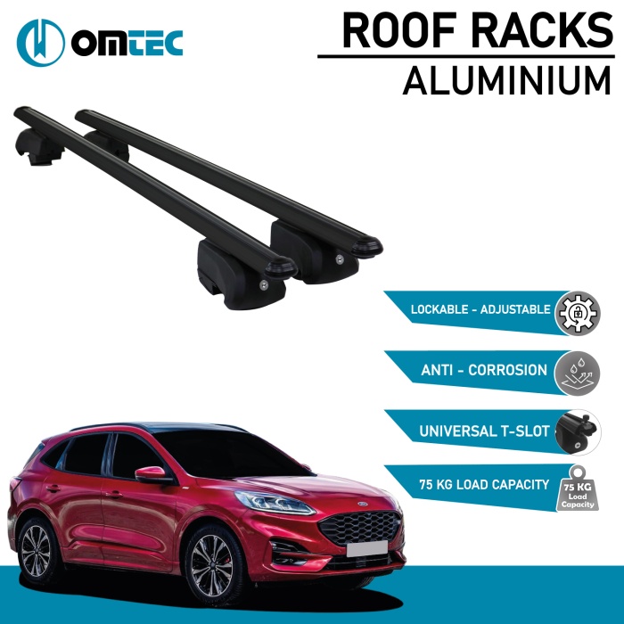 Bare Transversale Ford Kuga [2020 ->] Omtec Aluminiu - Negru - imagine 2