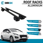Bare Transversale Peugeot 3008 [2016 ->] Omtec Aluminiu - Negru - imagine 2