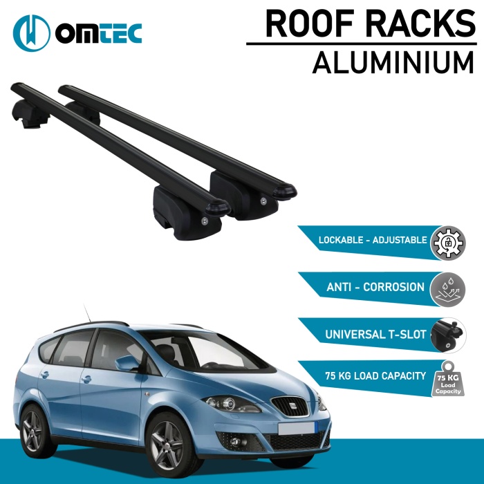 Bare Transversale Seat Altea Xl [2006-2015] Omtec Aluminiu - Negru - imagine 2