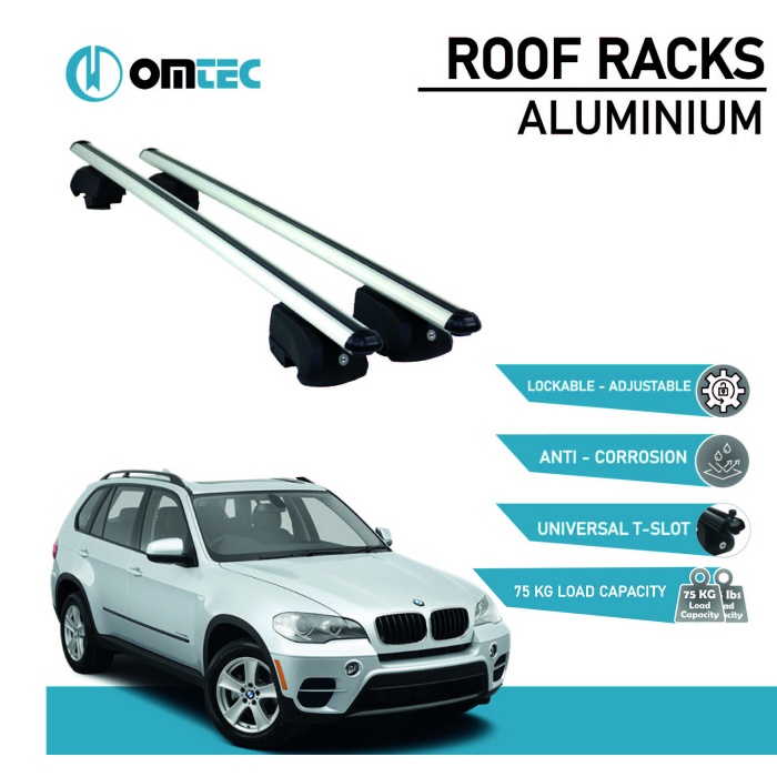 Bare Transversale Bmw X1 [2009-2015] Omtec Aluminiu - Argintiu - imagine 2
