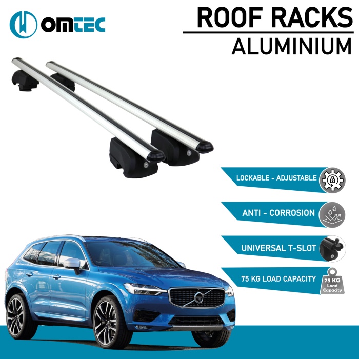 Bare Transversale Volvo Xc60 [2017 ->] Omtec Aluminiu - Argintiu - imagine 2