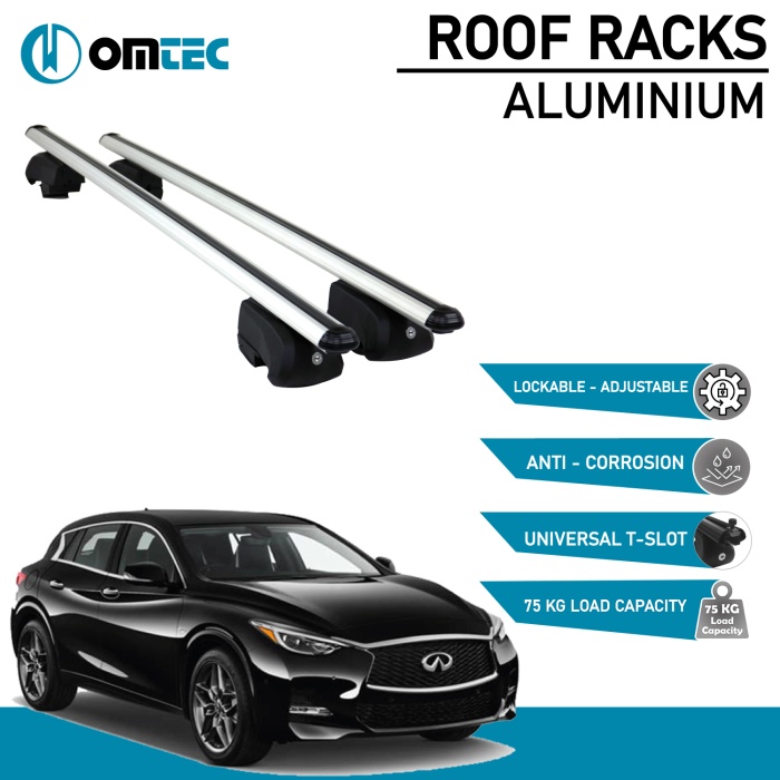 Bare Transversale Infiniti Qx30 [2016-2019] Omtec Aluminiu - Argintiu - imagine 2