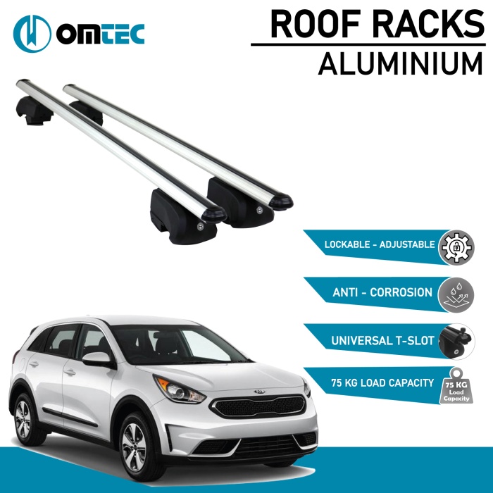 Bare Transversale Kia Niro [2017 ->] Omtec Aluminiu - Argintiu - imagine 2