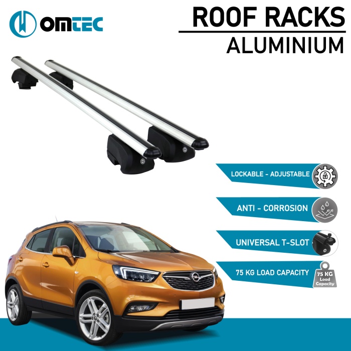 Bare Transversale Opel Mokka [2016-2020] Omtec Aluminiu - Argintiu - imagine 2