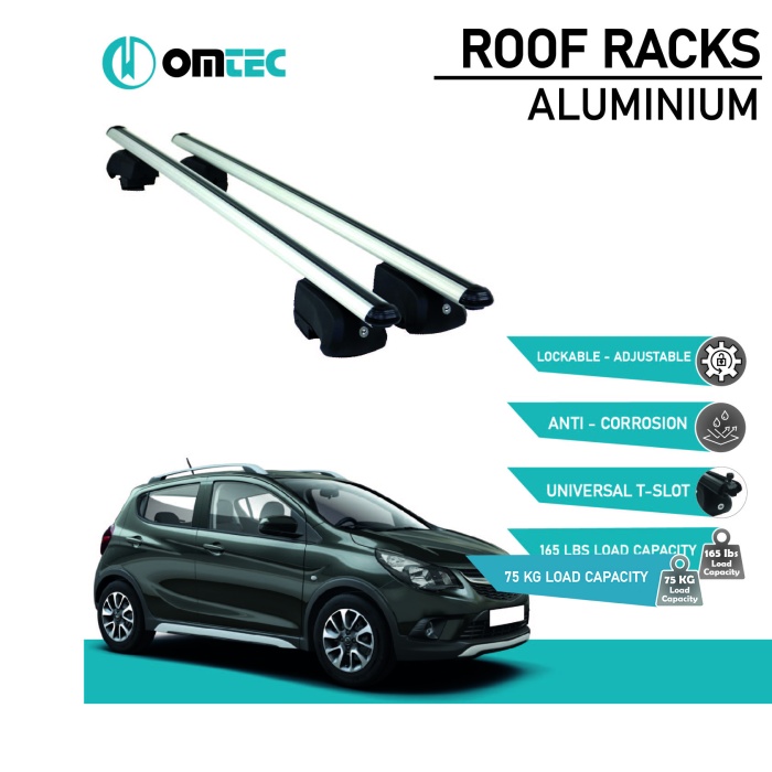 Bare Transversale Opel Grandland X [2017-2021] Omtec Aluminiu - Argintiu - imagine 2