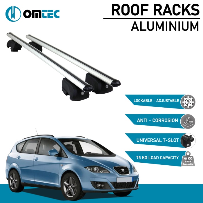 Bare Transversale Seat Altea Xl [2006-2015] Omtec Aluminiu - Argintiu - imagine 2