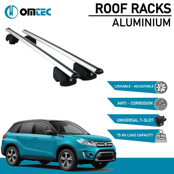 Bare Transversale Suzuki Vitara [2015 ->] Omtec Aluminiu - Argintiu - imagine 2