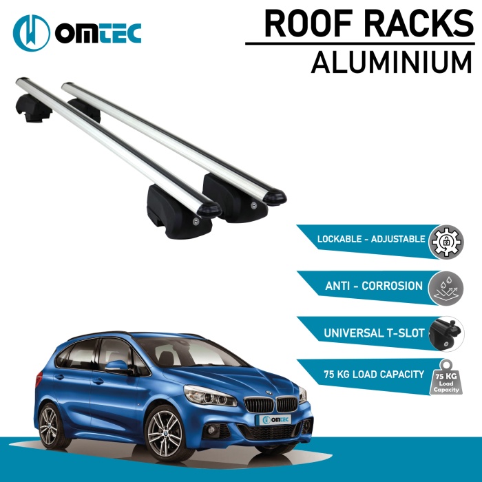 Bare Transversale Bmw 2 Series Active Tourer [2014 ->] Omtec Aluminiu - Argintiu - imagine 2