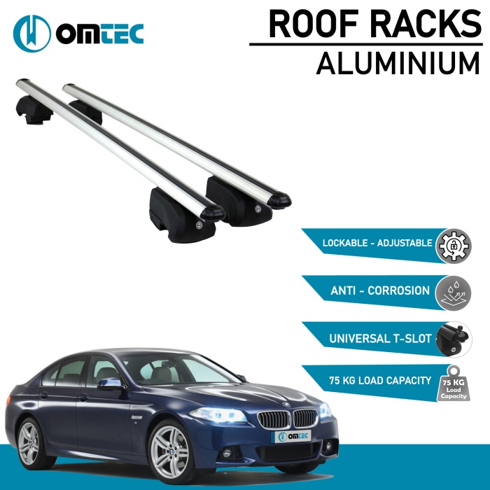Bare Transversale Bmw 5 Series [2010-2017] Omtec Aluminiu - Argintiu - imagine 2