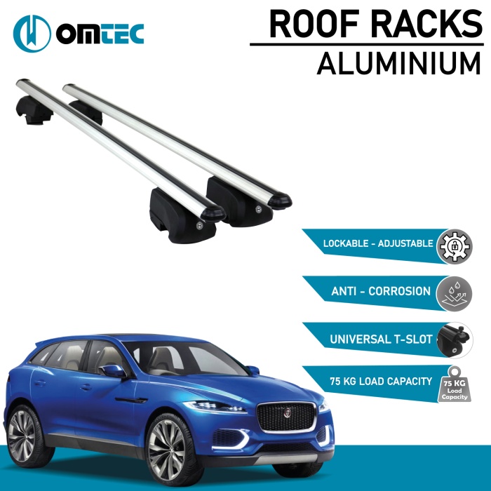 Bare Transversale Jaguar F-Pace [2016 ->] Omtec Aluminiu - Argintiu - imagine 2