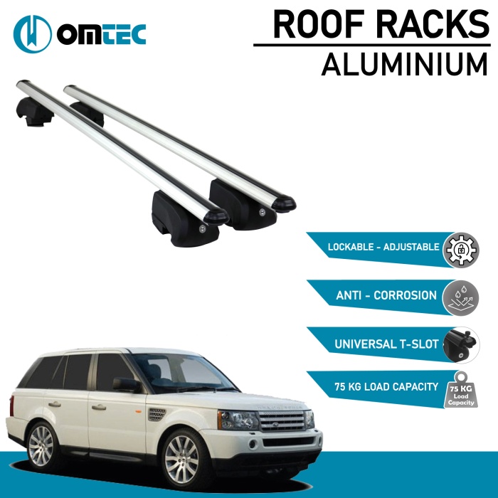 Bare Transversale Land Rover Range Rover Sport [2005-2013] Omtec Aluminiu - Argintiu - imagine 2