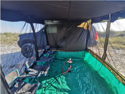 Pavilion, cort auto cu pereti 2 x 3m cu plasa de tantari - Wild Spirit Deluxe Room - imagine 10