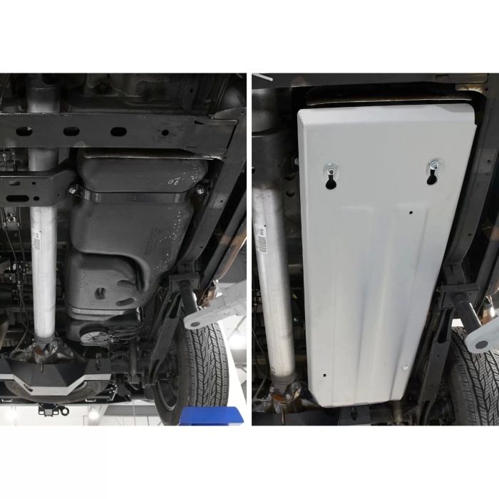 Scut rezervor pentru Nissan Pathfinder R51 motorizare 2,5; 2,5D V6; 3,0 2005-2014, din aluminiu, 4 mm, Rival - imagine 4