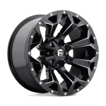 Janta aliaj Fuel 1PC D576 ASSAULT 17X9 5x114.3 / 5x127 GLOSS BLACK MILLED ET 1 CB 78.1 D57617902650
