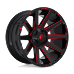 Janta aliaj Fuel 1PC D643 CONTRA 18X9 6x135 / 6x139.7 GLOSS BLACK RED TINTED CLEAR ET 1 CB 106.1 D64318909850