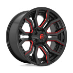 Janta aliaj Fuel 1PC D712 RAGE 20X9 6x135 / 6x139.7 GLOSS BLACK RED TINTED CLEAR ET 1 CB 106.1 D71220909850