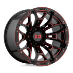 Janta aliaj XD XD841 BONEYARD 20X10 8x165.1 GLOSS BLACK MILLED W/ RED TINT ET -18 CB 125.1 XD84121080918N