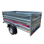 Remorca auto 750 Kg obloane duble basculabila REPO RDS 2600 x 1350 x 780mm - imagine 2