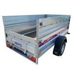 Remorca auto 750 Kg obloane duble basculabila REPO RDS 2600 x 1350 x 780mm - imagine 3