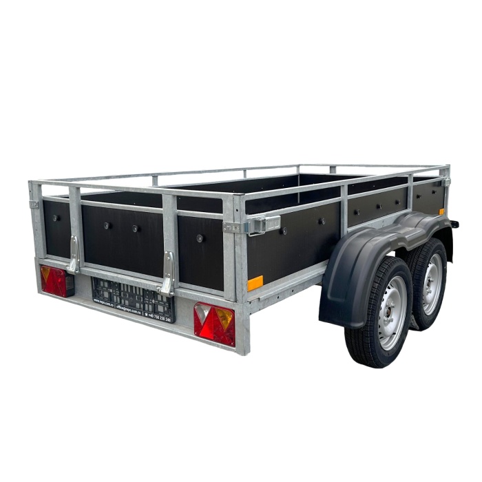 Remorca auto 750 Kg dublu ax REPO QRDP 2400 X 1250 X 390 mm - imagine 2