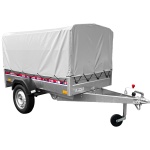 Remorca auto 750 Kg basculabila REPO DRS cu prelata 2000 x 1050 x 1200 mm - imagine 3
