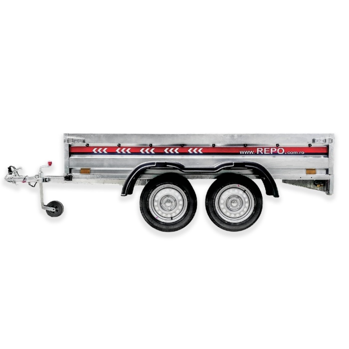 Remorca auto 750 Kg dublu ax REPO QRDS basculabila 2600 x 1350 x 390 mm - imagine 5