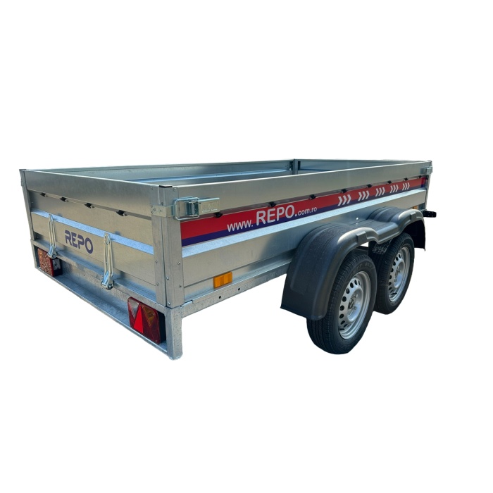 Remorca auto 750kg dublu ax REPO QRDS 2400 x 1250 x 390 mm - imagine 2
