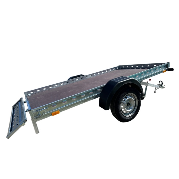 Remorca auto 750kg basculabila REPO transport ATV 2600 x 1350mm - imagine 5