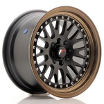 Janta aliaj Japan Racing JR10 15x8 ET20 4x100/108 Matt Black w/Bronze Lip