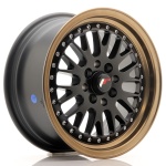 Janta aliaj Japan Racing JR10 15x7 ET30 4x100/108 Matt Black w/Bronze Lip