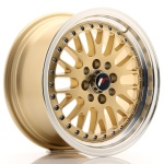 Janta aliaj Japan Racing JR10 15x7 ET30 4x100/108 Gold w/Machined Lip