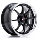 Janta aliaj Japan Racing JR5 15x7 ET35 4x100 Gloss Black w/Machined Lip