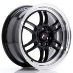 Janta aliaj Japan Racing JR7 15x7 ET38 4x100/114 Glossy Black w/Machined Lip