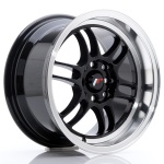 Janta aliaj Japan Racing JR7 15x8 ET35 4x100/114 Glossy Black w/Machined Lip