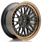 Janta aliaj Japan Racing JR10 16x7 ET30 4x100/108 Matt Black w/Bronze Lip
