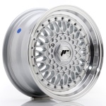 Janta aliaj Japan Racing JR9 15x7 ET20 4x100/108 Silver w/Machined Lip+Silver Rivets
