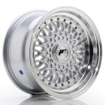 Janta aliaj Japan Racing JR9 15x8 ET20 4x100/108 Silver w/Machined Lip+Silver Rivets