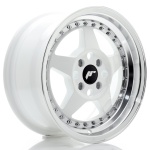 Janta aliaj Japan Racing JR6 15x7 ET35 4x100 White w/Machined Lip