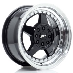 Janta aliaj Japan Racing JR6 15x7 ET25 4x100/108 Gloss Black w/Machined Lip